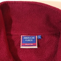 American Fleece Collection Men's Red 1/4 Zip Pullover Sweatshirt Long Sleeve XL image 4