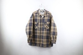 Vtg 90s Streetwear Mens Large Faded Deep Pile Fleece Lined Flannel Shirt... - $59.35
