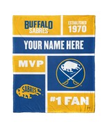 Buffalo Sabres Colorblock Personalized Silk Touch Throw Blanket - $82.21 CAD