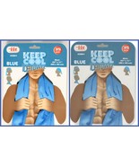 2-Pack Blue Instant Cooling Towel 35 Inches Long Keep Cool Ice Towel IIT - $188.92 MXN