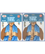 2-Pack Blue Instant Cooling Towel 35 Inches Long Keep Cool Ice Towel IIT - £7.81 GBP