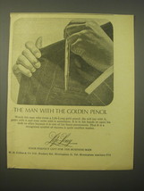 1966 Life-Long Gold Pencil Ad - The man with the golden pencil - £14.55 GBP