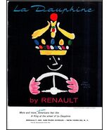 1959 Renault &quot;La Dauphine&quot; Automobile PRINT AD Herbert Leupin Art BX4 - $9.49