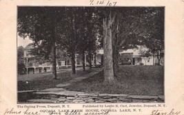 OQUAGA LAKE NEW YORK~LAKE FARM HOUSE~LESLIE CARL POSTCARD 1907 - $11.26