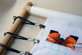 System for tightening canvas Tension Clips for cross stitch kit embroide... - $6.90
