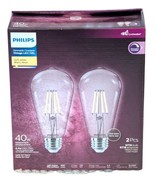 Philips 40W ST19 Dimmable Vintage LED Soft White Bulb E26 Medium Base 2 ... - $9.00