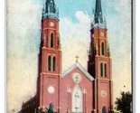 Cathedral of the Immaculate Conception Fort Wayne Indiana 1909 DB Postca... - $3.51