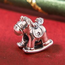 2019 Winter Collection 925 Sterling Silver Bruno The Unicorn Rocking Horse Charm - £14.22 GBP