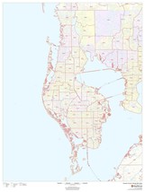 Pinellas County, Florida ZIP Codes Laminated Wall Map (MSH) - £152.98 GBP