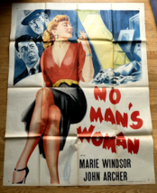 No Man&#39;s Woman One-Sheet Original Movie Poster 1955 Marie Windsor Folded... - $67.50