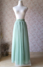 Sage Green Wedding Bridesmaid Tulle Maxi Skirt Outfit Custom Plus Size image 2
