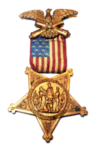 Antique GAR Grand Army Of The Republic 1861-1866 Civil War Veteran Badge Medal - £236.03 GBP