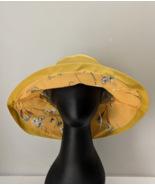 Yellow Breathable Mesh Floral-Accent Wide Brim Sun Protect Summer Bucket... - $267.42 MXN