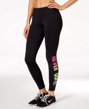 allbrand365 designer Womens Activewear Printed Leggings size Large Color Noir - £38.83 GBP