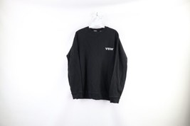 Vision Street Wear Mens Small Distressed Spell Out Double Sided Sweatshirt Black - £27.65 GBP