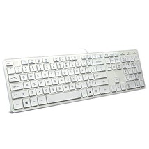 Wired Usb Keyboard With Cover, Comfortable Quiet Chocolate Keys, Durable... - £42.95 GBP