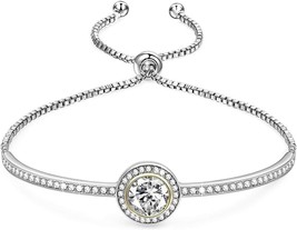 Birthday Gifts“Endless Saturn”Classic Design Adjustable Women Bangle Bracelet - £15.45 GBP