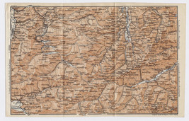 1910 Original Antique Map Of Lechtal Allgäu Alps Vorarlberg Tyrol / Austria - £18.62 GBP