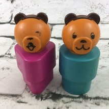 Vintage 1980’s Fisher Price Jumbo Teddy Bear Figures Lot Of 2 Collectibl... - $11.88
