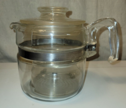 Vintage Pyrex Flameware 7754-B Stove Top 2-4 Cup Coffee Pot Percolator Parts - £22.38 GBP