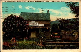 Vintage POSTCARD-OLDEST Frame House In Catskill Mts, Near Haines Falls, Ny BK65 - £3.89 GBP