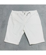 DG2 by Diane Gilman Shorts Size 24 White Virtual Stretch Wide-Leg Bermuda - $16.86 CAD