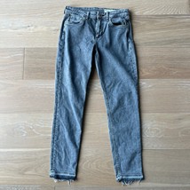 Rag &amp; Bone Cate Mid-Rise Ankle Skinny Frayed Hem Jeans Colby Gray sz 26  - £38.66 GBP