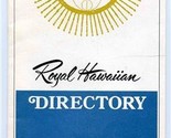  Royal Hawaiian Hotel Directory Menu Sheraton Honolulu Hawaii Sun Moon C... - $27.72