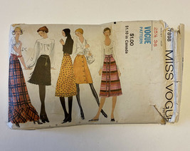 Miss Vogue 7898 Mod 1960s A-Line Skirts Sewing Pattern Waist 25.5 Hip 36... - £12.48 GBP