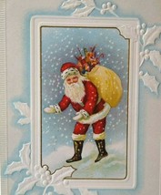 Santa Claus Christmas Postcard Ullman 1913 Rochester NY Vintage Original Emboss - £18.68 GBP