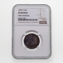1859-S 25C Seated Liberty Quarters Classified By NGC As XF Details (Obve... - $2,347.72