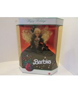Mattel 0871 Happy Holidays Barbie Doll 1991 New Open Box tape  LotP - $14.80
