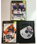 Madden NFL 2005 NBA LIVE 2003 &amp; Bundle Microsoft Xbox Game Disc &amp; Manual - £4.71 GBP