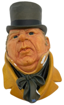 VTG Bossons Mr. Micawber Chalkware Head 1964 Charles Dickens England Flaws - £7.84 GBP