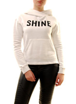 SUNDRY Womens Hoodie Pullover Shine Stylish Casual Cosy Fit White Size S - £36.47 GBP