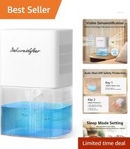 Safety-Centric 1800ML Dehumidifier: Auto-Off, Low Noise &amp; Colorful Night... - $98.95