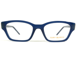 Tory Burch Eyeglasses Frames TY 4009U 1844 Blue Gold Cat Eye Asian Fit 48-17-140 - £55.03 GBP