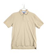 Vtg Y2K Tommy Hilfiger Men&#39;s XL Tan Cotton Polo Shirt, Preppy Coastal Cl... - $34.19 CAD
