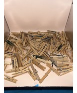 110 Wood Clothes Pins, 3 1/4&quot; With Springs Plus 4 Plastic - $9.89