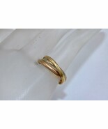 Vintage 18K Tri-Tone Gold 3 Interlocking Bands Rolling Ring Size (5) 3.8... - $445.16 CAD