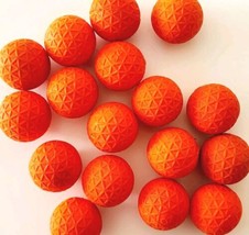 Lot Of 17 Mini Rubber Foam Orange Golf Balls For Games Crafts 1 Inch Siz... - $19.99