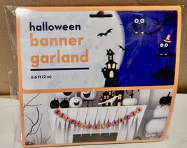 Halloween Banner Garland 6.6 ft Long x 5” Wide Orange Happy Halloween Sign 274I - £4.38 GBP