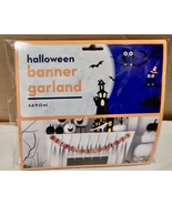 Halloween Banner Garland 6.6 ft Long x 5” Wide Orange Happy Halloween Si... - £4.38 GBP