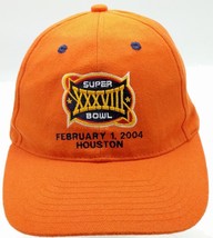 SUPER BOWL XXXVIII Reebok HAT Ball Cap 2004 PATRIOTS NFL XXXVIII Orange ... - £18.80 GBP