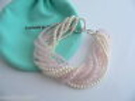 Tiffany & Co Pearl Bracelet Torsade Multi Strand Bangle Chain Love Gift Pouch - $998.00