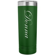 Donna - 22oz Insulated Skinny Tumbler Personalized Name - Green - £26.37 GBP