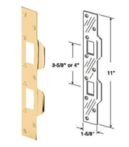 Combination Strike 11&quot; H X 1.625&quot; L Steel Brass-Plated - Prime-Line U-9427 - €8,46 EUR