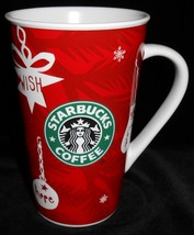 2009 Starbucks LOVE/HOPE/WISH/PEACE/BRIGHT 16 oz Holiday COFFEE MUG - $11.87