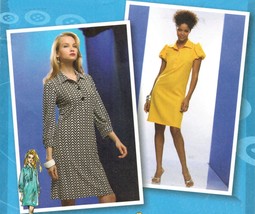 Project Runway Misses and Petite Career Office Work Shirt Dress Sew Pattern 4-12 - £7.96 GBP