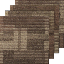VEVOR Carpet Tiles Reusable, 24&quot;x 24&quot;Carpet Squares (24 Tiles, Mixed Brown) - $123.90